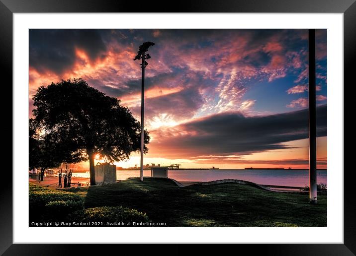 Dover Sunrise Framed Mounted Print by Gary Sanford