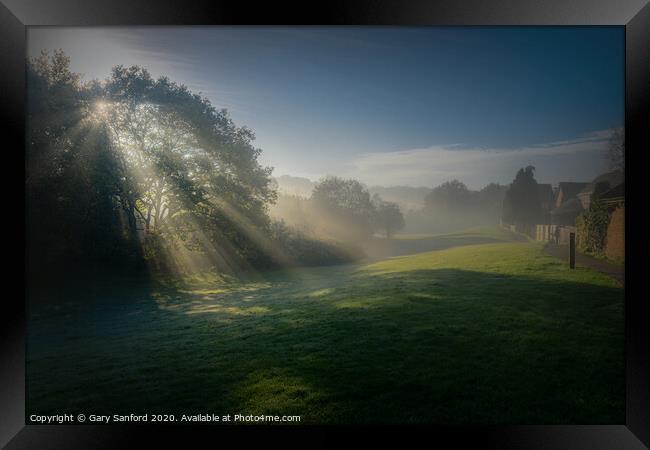 Autumn Morning Mist II Framed Print by Gary Sanford