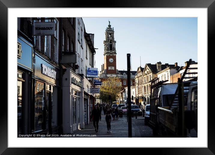 High street of Colchester Framed Mounted Print by Efraim Gal