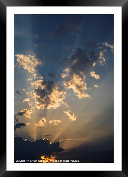 Clouds in sunset Framed Mounted Print by Efraim Gal