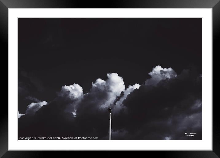 Lonely lamp post Framed Mounted Print by Efraim Gal