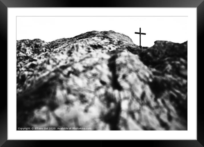 Top of the mountain Framed Mounted Print by Efraim Gal