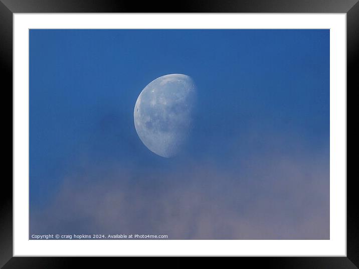 Moon cloud Framed Mounted Print by craig hopkins