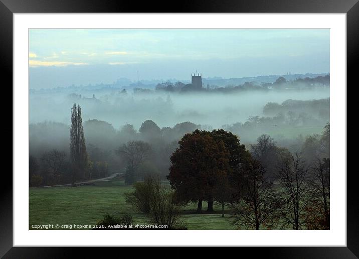 Misty Morning Framed Mounted Print by craig hopkins