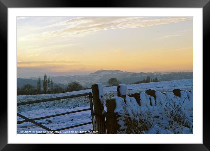 Farmland winter Framed Mounted Print by craig hopkins