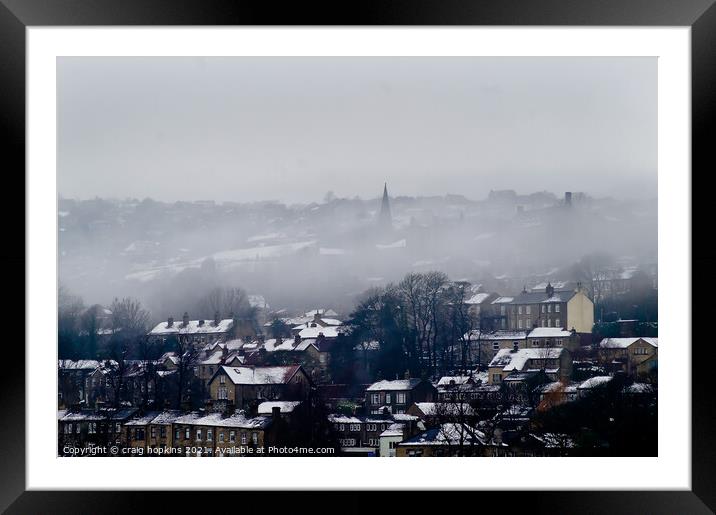 Colne Valley Mist Framed Mounted Print by craig hopkins