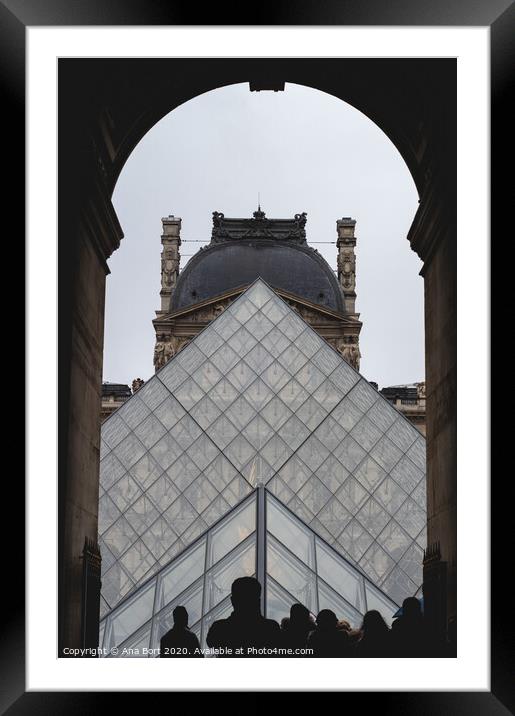 Louvre Framed Mounted Print by Ana Bort