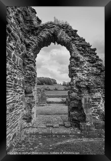 sawley Abbey Archway Ruins Framed Print by Heather Sheldrick