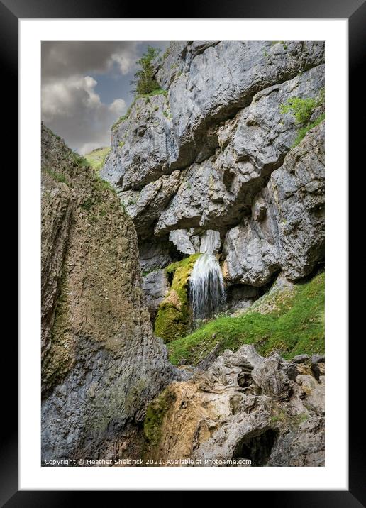 Gordale Scar near Malham Yorkshire Dales Framed Mounted Print by Heather Sheldrick