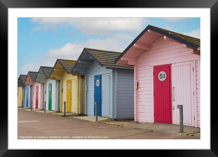 Beach Huts at Mablethorpe Framed Mounted Print by Heather Sheldrick