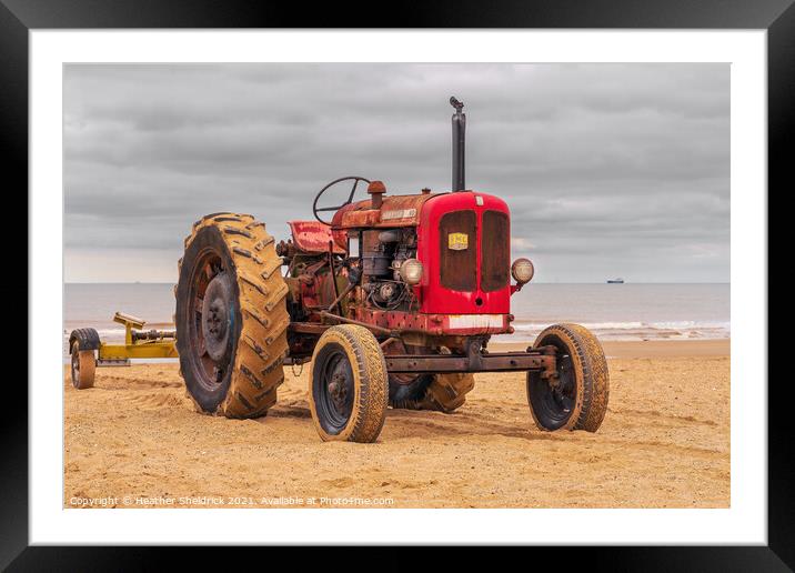 Red Nuffield Tractor Framed Mounted Print by Heather Sheldrick