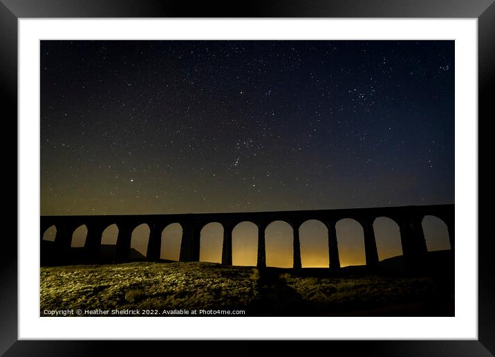 Ribblehead Viaduct One Spring Night Framed Mounted Print by Heather Sheldrick
