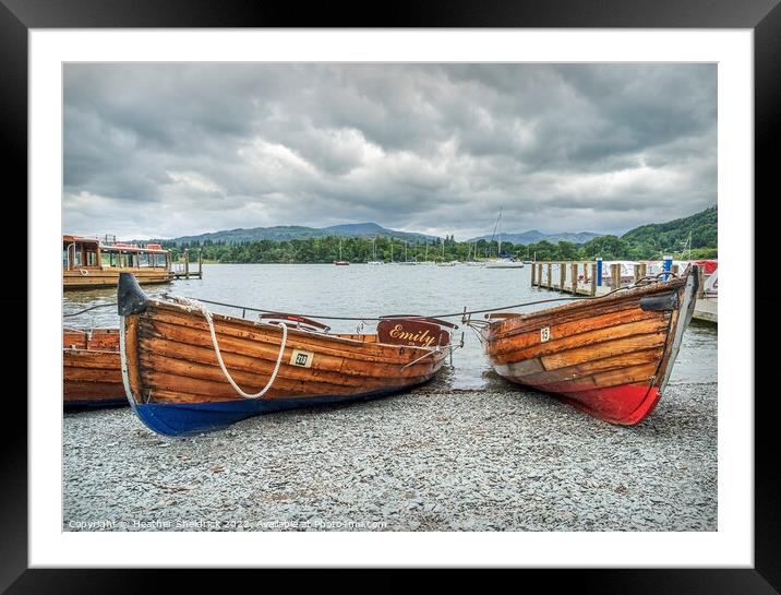 Rowing Boats on Windermere Framed Mounted Print by Heather Sheldrick