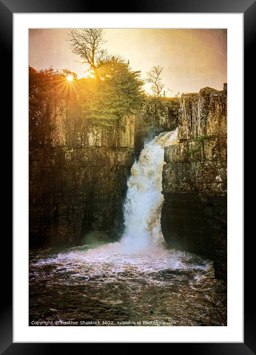 High Force Waterfall Late Autumn Framed Mounted Print by Heather Sheldrick