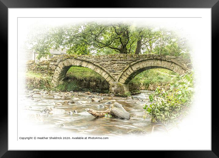 Packhorse Bridge At Wycoller Framed Mounted Print by Heather Sheldrick