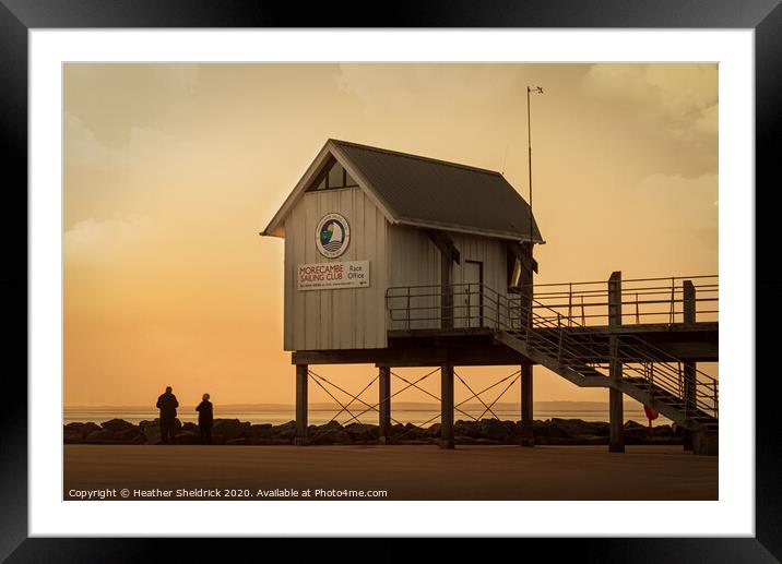 Morecambe Sailing Club At Sunset Framed Mounted Print by Heather Sheldrick