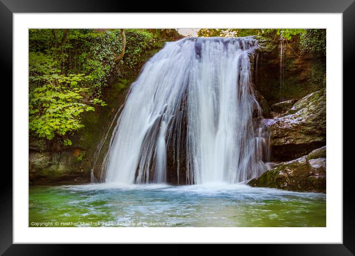 Janets Foss waterfall near Malham, Yorkshire Dales Framed Mounted Print by Heather Sheldrick