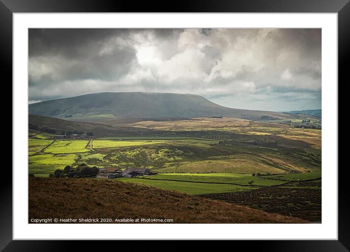 Pendle Hill Lancashire Framed Mounted Print by Heather Sheldrick