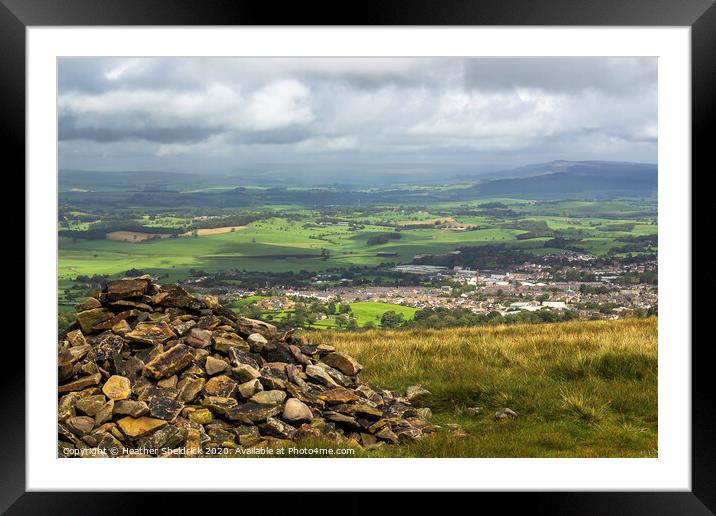 Barnoldswick from Weets Hill, Lancashire Framed Mounted Print by Heather Sheldrick