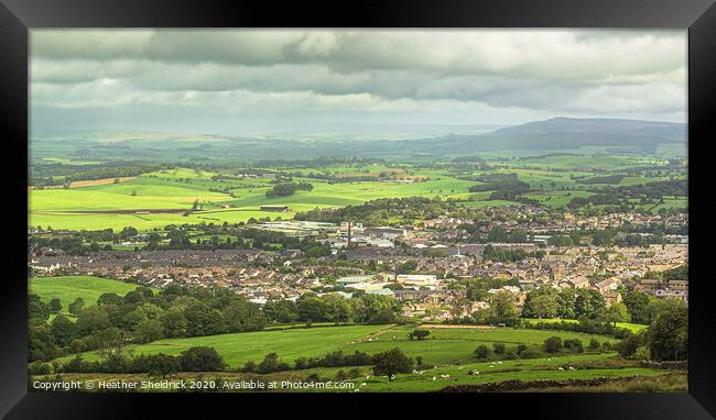 Barnoldswick, Lancashire with Yorkshire Dales in d Framed Print by Heather Sheldrick