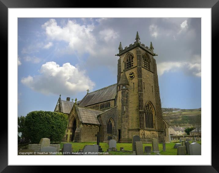 St Thomas, parish church, Sutton-in-Craven Framed Mounted Print by Heather Sheldrick