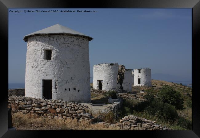 Bodrum windmills Framed Print by Peter Ekin-Wood