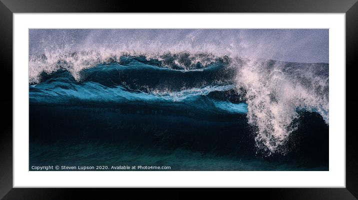 Aqua Ocean Framed Mounted Print by Steven Lupson