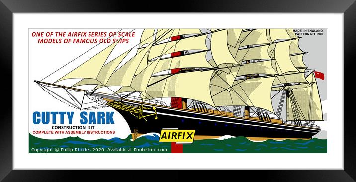 Airfix Cutty Sark (licensed by Hornby) Framed Mounted Print by Phillip Rhodes