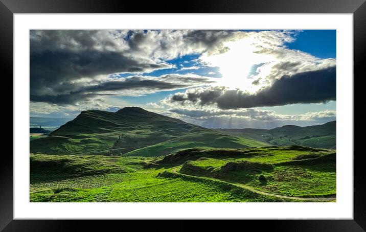 Green grass hill Framed Mounted Print by Graham Mathieson