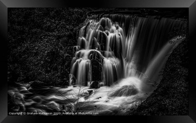 Black and white falls  Framed Print by Graham Mathieson