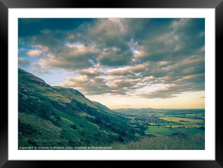 Green Ochil hill Framed Mounted Print by Graham Mathieson