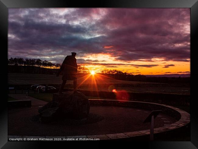 David Stirling Memorial sunset Framed Print by Graham Mathieson
