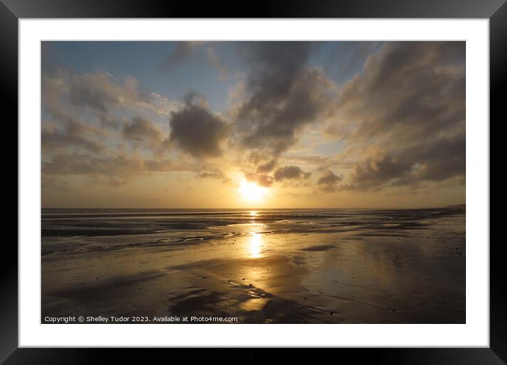 Silecroft Sunset  Framed Mounted Print by Shelley Tudor