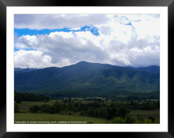 Smoky Mountains Gatlinburg, TN Framed Mounted Print by Amber Armstrong