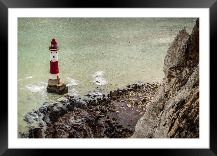 Light House Cliff Top Beachy Head Framed Mounted Print by martyn proud