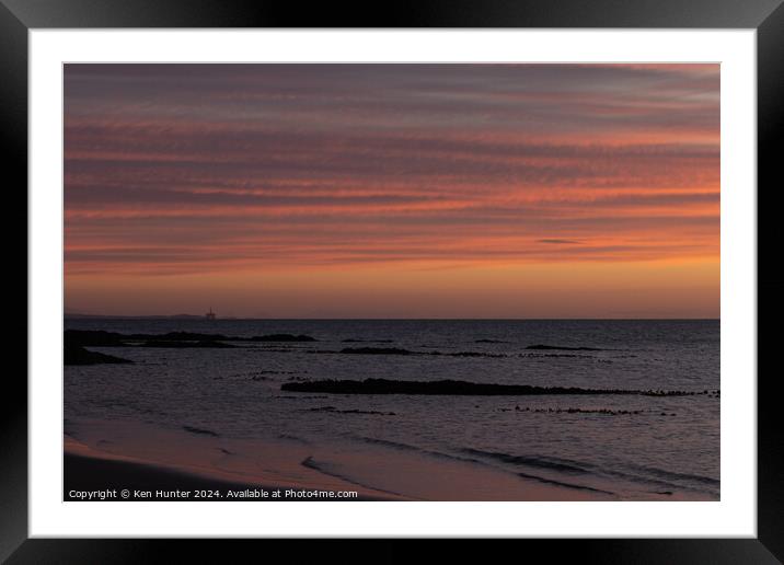 Before Sunrise at Kinghorn Beach Framed Mounted Print by Ken Hunter