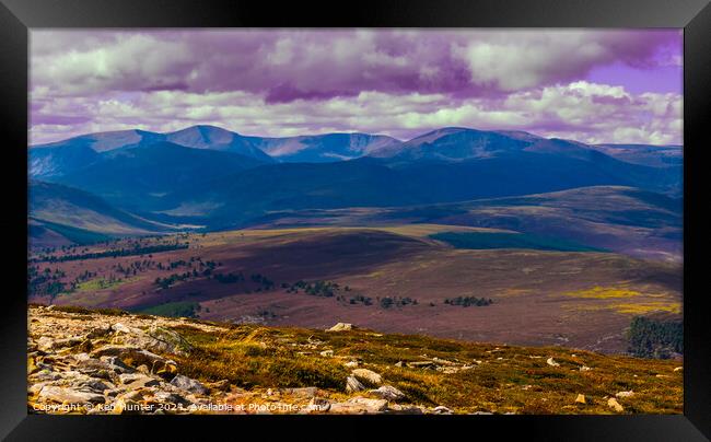 The High Cairngorm Mountain Range, Scotland Framed Print by Ken Hunter