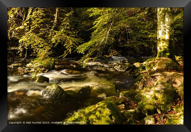 Beautiful River Moness, Aberfeldy Framed Print by Ken Hunter