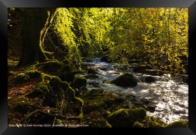 The River Moness in Autumn Framed Print by Ken Hunter