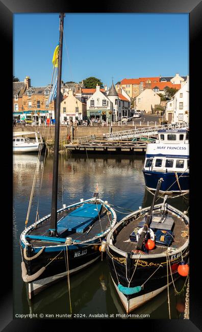Traditional Herring Fishing Boats at Rest Framed Print by Ken Hunter