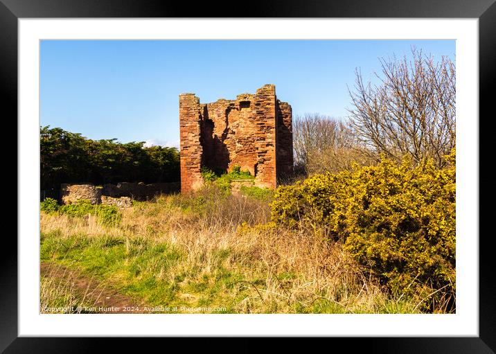 The Ruin of Castle MacDuff Framed Mounted Print by Ken Hunter