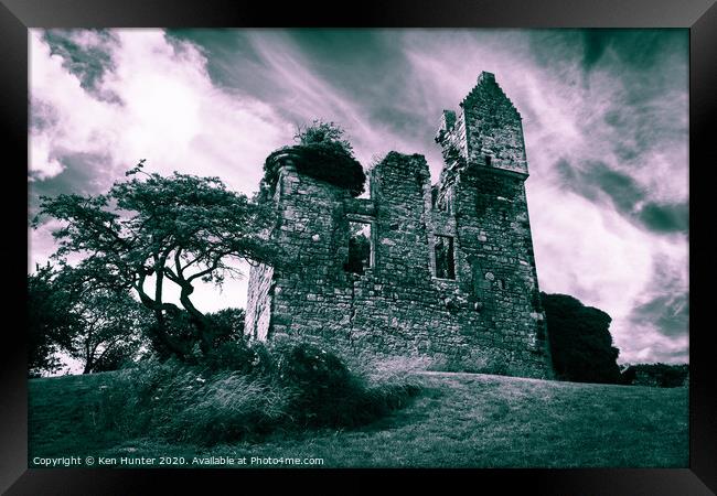 Old Piteadie Castle, Kinghorn Framed Print by Ken Hunter