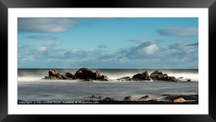 Calmed Wild Sea Framed Mounted Print by Ken Hunter