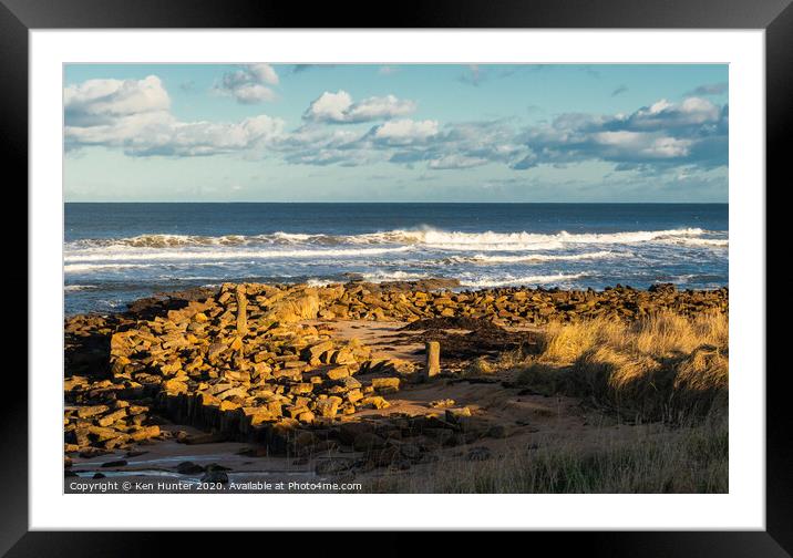 Light on the Ancient Pier Framed Mounted Print by Ken Hunter