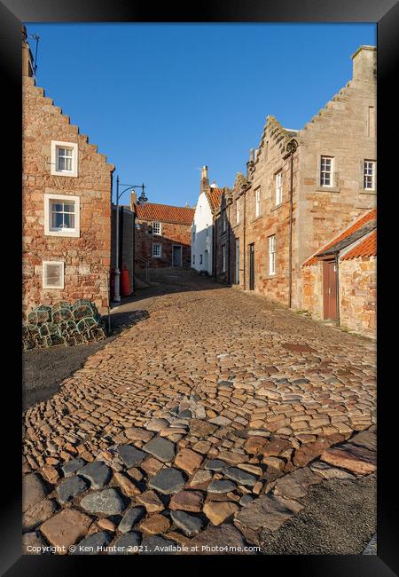 Crail Harbour Streetscape Framed Print by Ken Hunter