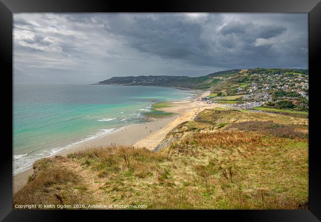 Stormy Charmouth Framed Print by Keith Ogden