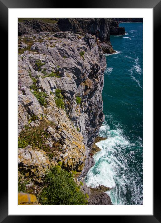 Rock Climber Framed Mounted Print by Paddy Art