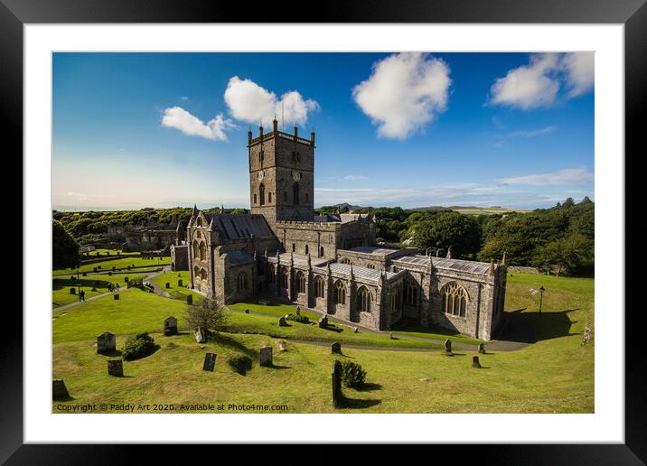St. David's Cathedral, Pembrokeshire Framed Mounted Print by Paddy Art