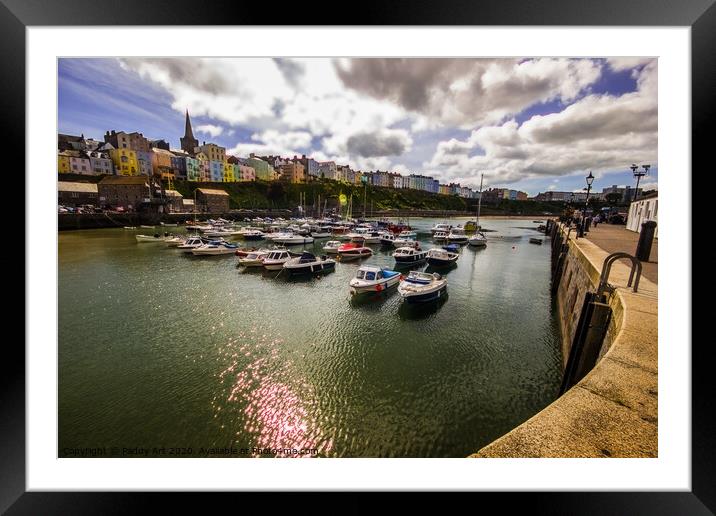 Tenby From the Harbour Framed Mounted Print by Paddy Art