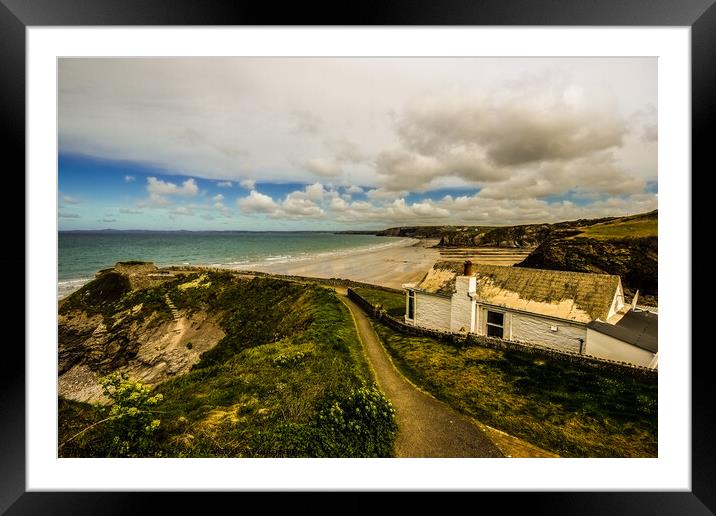 Point Cottage, Little Haven, Pembs. Framed Mounted Print by Paddy Art